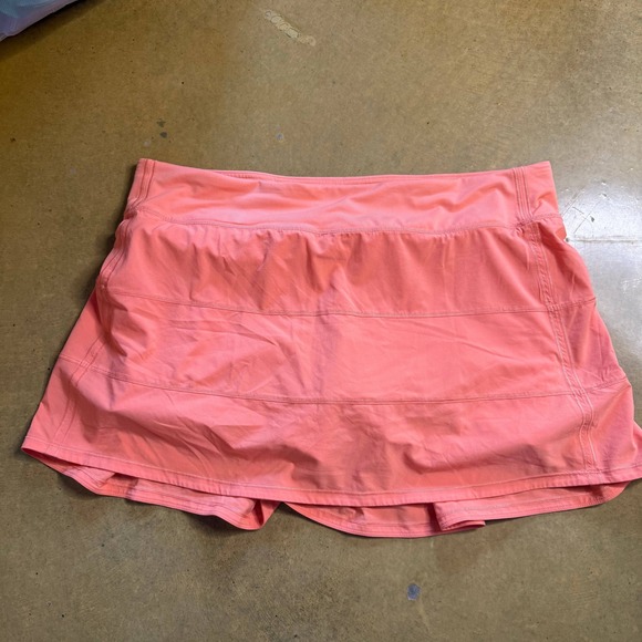 Lululemon Women's Peach Pink Pace Rival Tennis Golf Running Skirt Size 14 - Picture 6 of 10